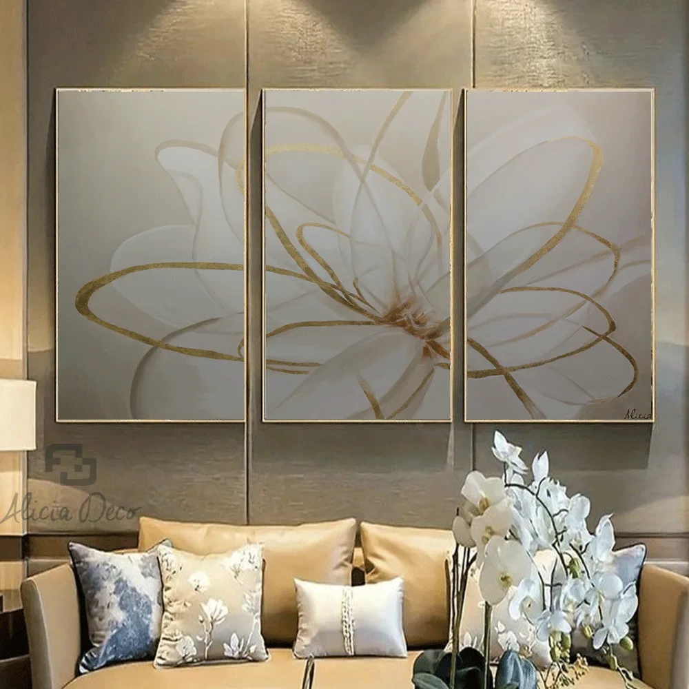 Gilded Petal Lines