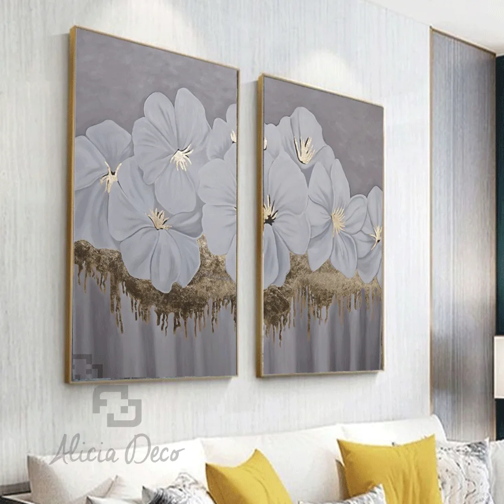Silver Blossom Pair